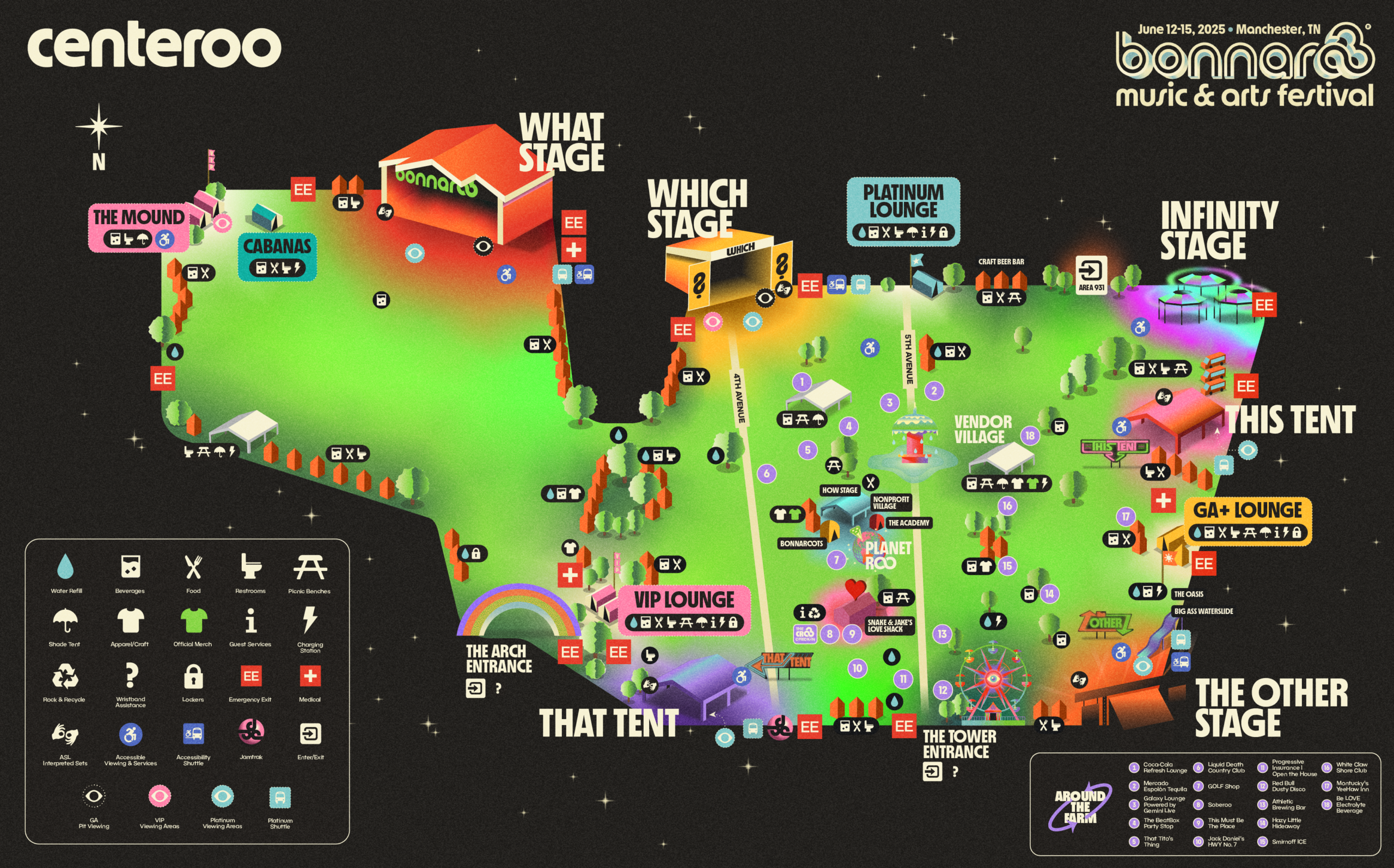 Bonnaroo Map